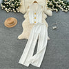 Rhinestone Knit & Mesh Skirt Set | MzStar Fashion | view 4
