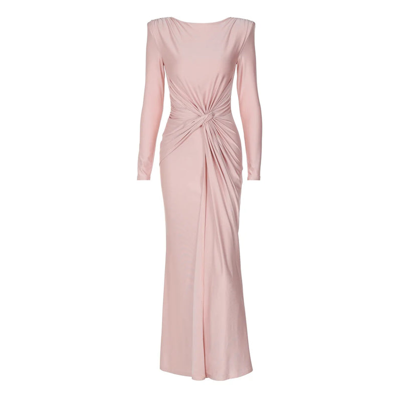 Round-Neck Bodycon Maxi Dress | MzStar Fashion | view 6