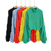 Lantern Sleeve Knit Crop Sweater | MzStar Fashion | view 3