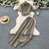Notch Collar Top & Pants Set | MzStar Fashion | view 7