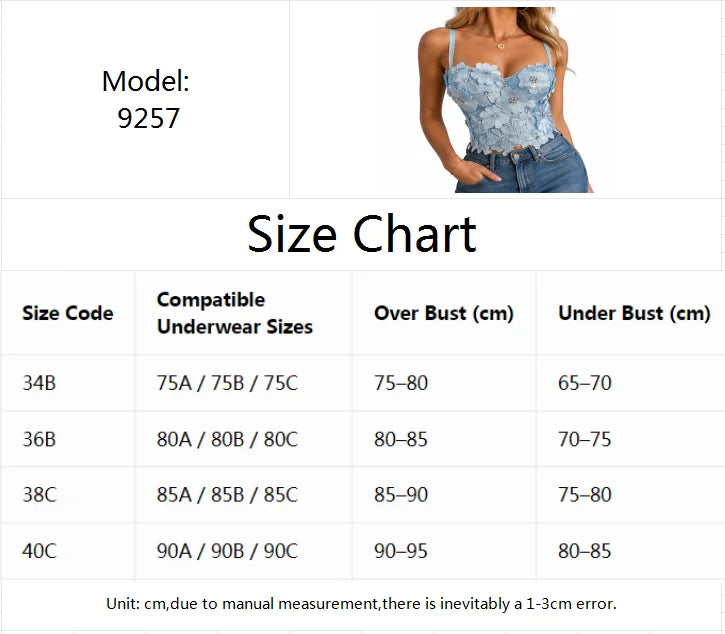 3D Floral Mesh Corset Top | MzStar Fashion | view 6