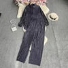 Pleated Polo Top & Pants Set | MzStar Fashion | view 7