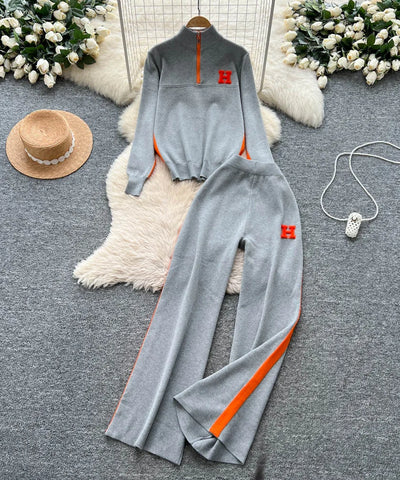 Letter Knit Jogger Set | MzStar Fashion