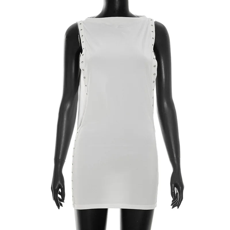 Eyelet Cut-Out Mini Dress | MzStar Fashion | view 8
