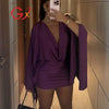 Purple Swing-Sleeve Mini Dress | MzStar Fashion | view 5
