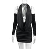 Halter Pleated Pencil Dress | MzStar Fashion | view 8