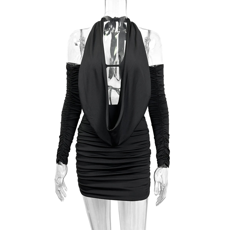 Halter Pleated Pencil Dress | MzStar Fashion | view 8