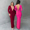 Ruched Backless Slip Maxi Dress | MzStar Fashion