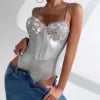 Sequin Satin Shaping Bodysuit | MzStar Fashion | view 7