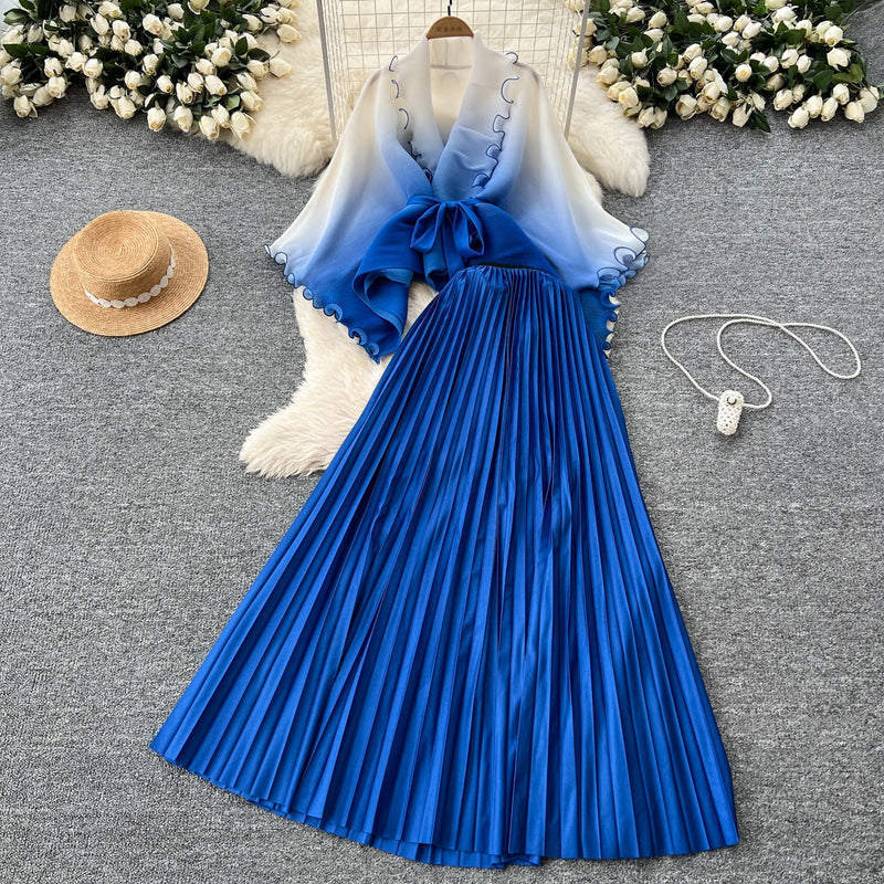 Tie-Dye Blouse & Midi Skirt Set | MzStar Fashion | view 4