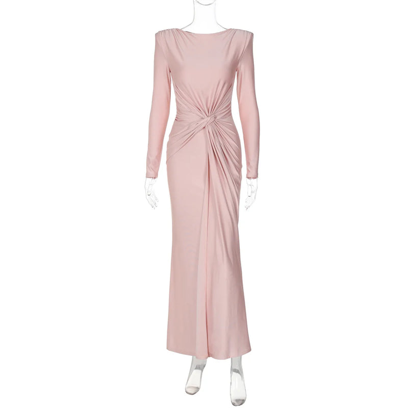 Round-Neck Bodycon Maxi Dress | MzStar Fashion | view 7