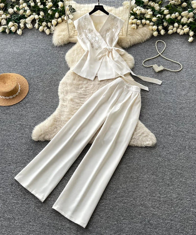 Button Vest & Pants Set