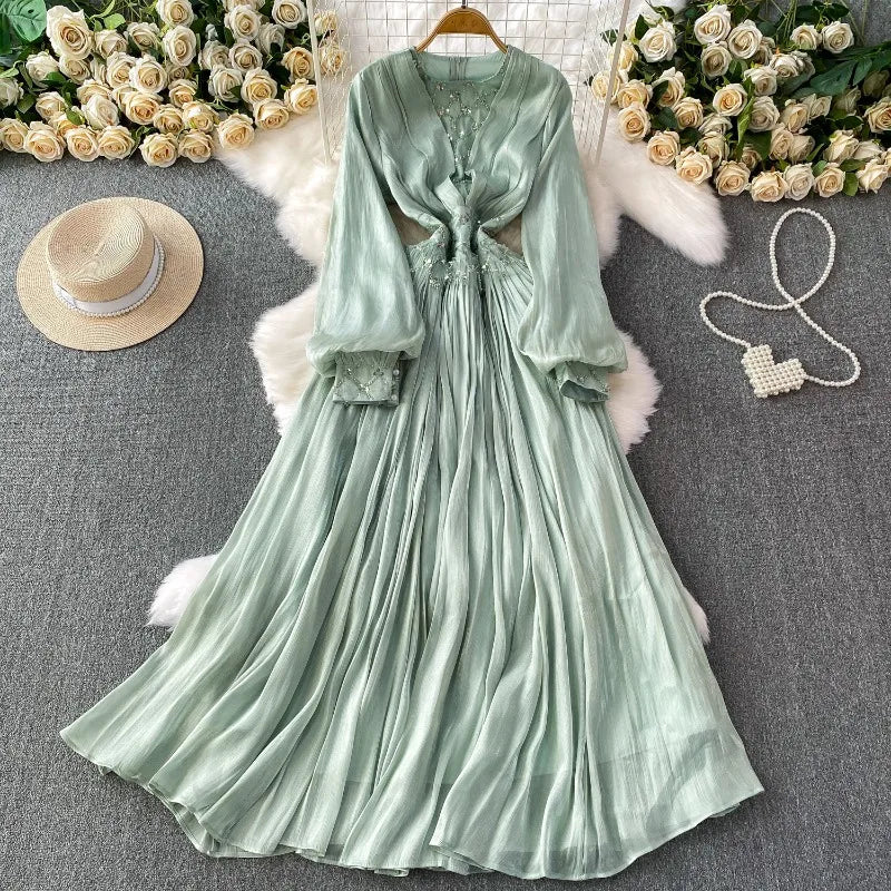Ruffle V-Neck Cinched Dress | MzStar Fashion | view 4
