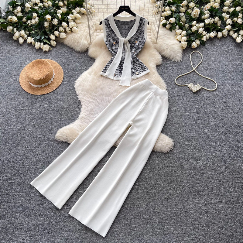 V-Neck Slim Two-Piece Set | MzStar Fashion | view 8