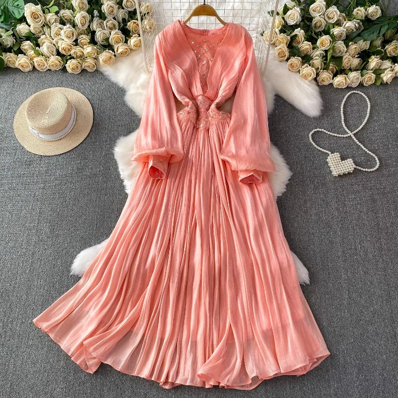 Ruffle V-Neck Cinched Dress | MzStar Fashion | view 2