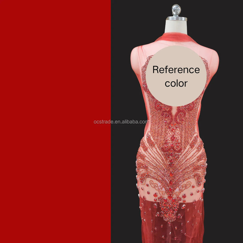 Orange Crystal Halter Mini Dress | MzStar Fashion | view 8