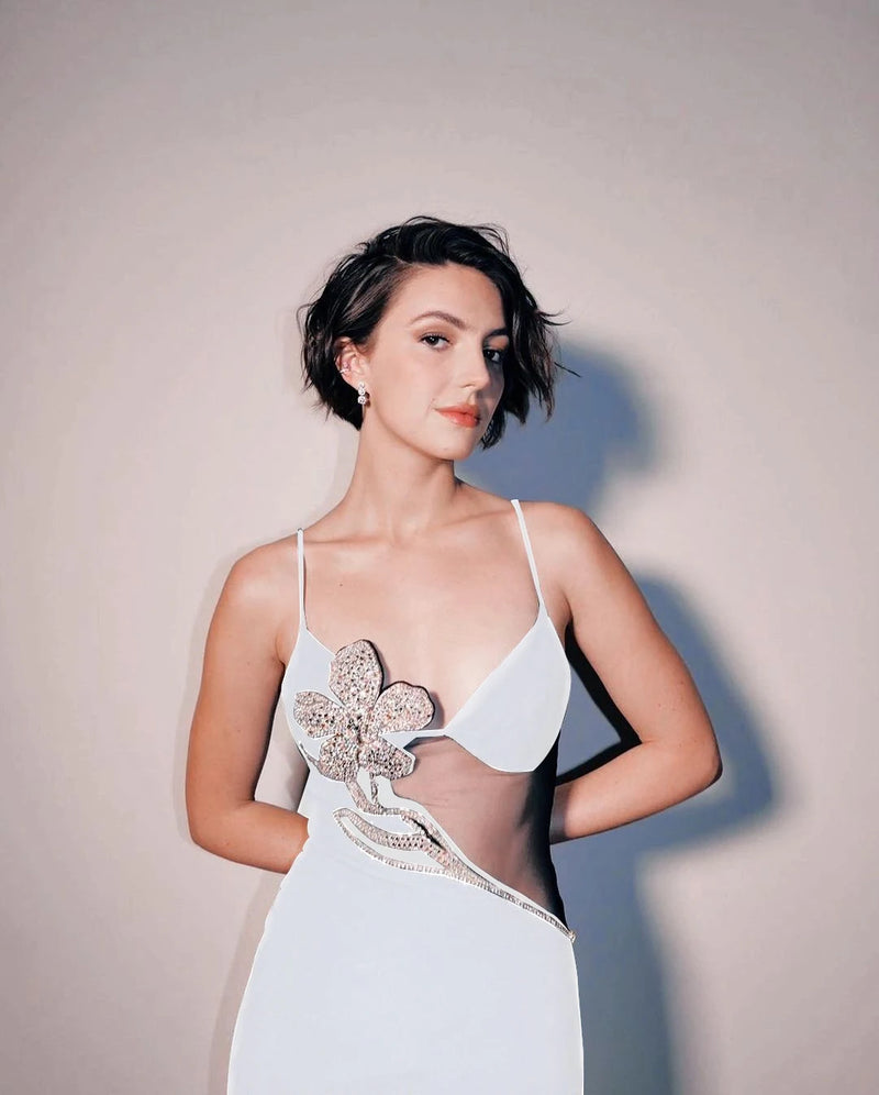 Diamond Slip Slit Maxi Dress | MzStar Fashion | view 8