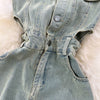Strapless Ripped Denim Jumpsuit | MzStar Fashion | view 5
