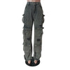 High-Waist Baggy Cargo Jeans | MzStar Fashion | view 3