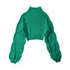 Lantern Sleeve Knit Crop Sweater | MzStar Fashion | view 8