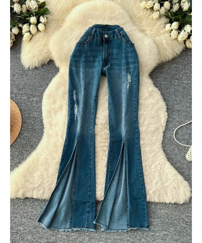 Retro High-Waist Slim Jeans