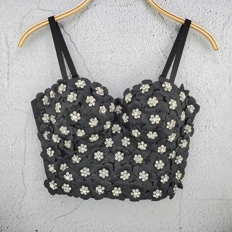 Beaded Flower Tube Top | MzStar Fashion | view 4