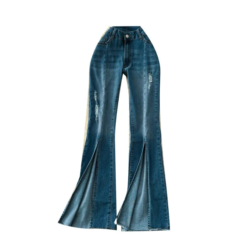 Retro High-Waist Slim Jeans | MzStar Fashion | view 6