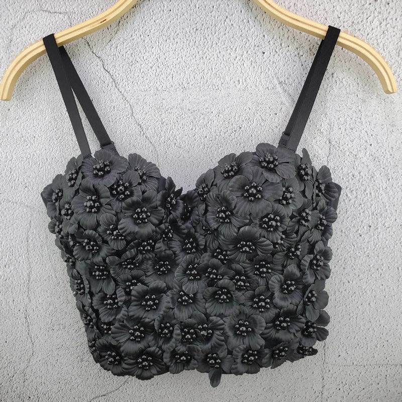 Beaded Flower Tube Top | MzStar Fashion | view 2