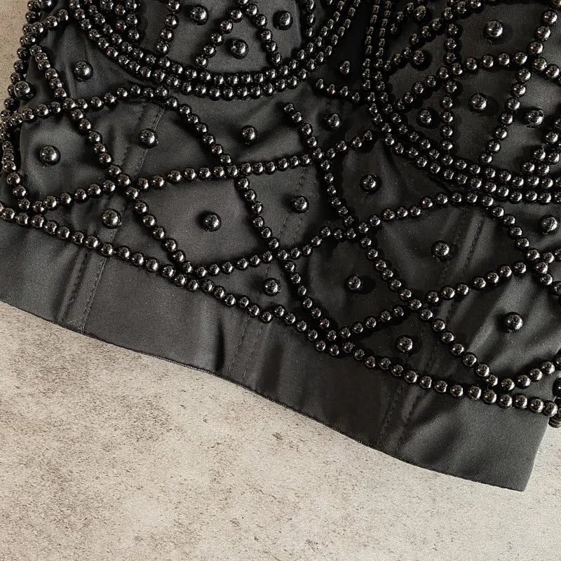 Pearl Bandeau Corset Top | MzStar Fashion | view 5