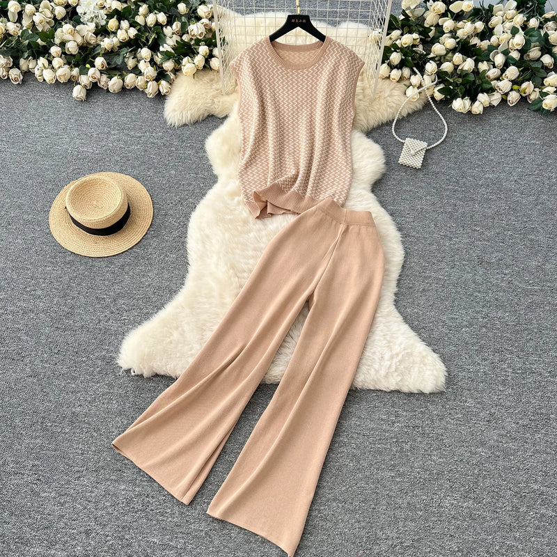 Boho Tassel Halter Knit Set | MzStar Fashion