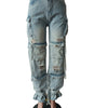 High-Waist Baggy Cargo Jeans | MzStar Fashion | view 2