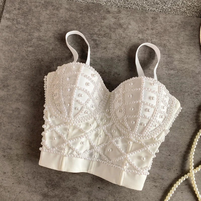 Pearl Bandeau Corset Top | MzStar Fashion