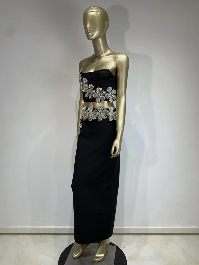 Crystal Bandage Two-Piece Dress Set | MzStar Fashion | view 5