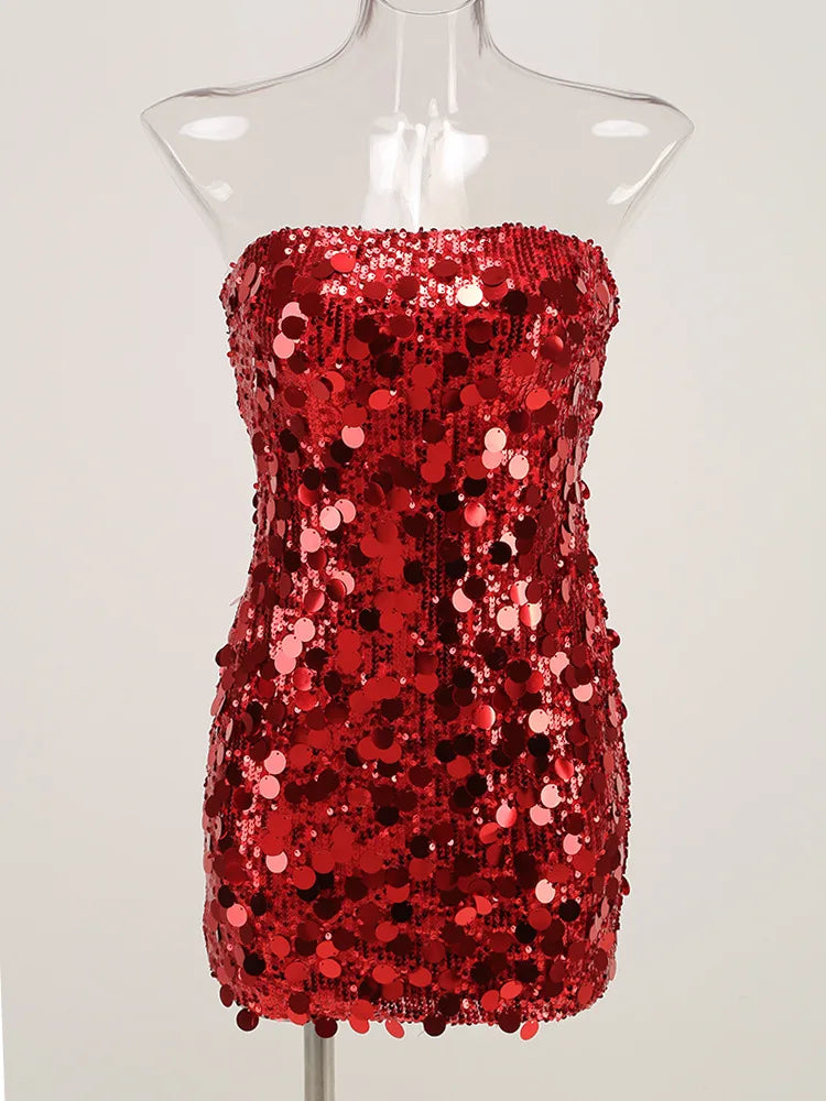 Strapless Sequin Club Dress | MzStar Fashion | view 7
