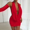 Halter Pleated Pencil Dress | MzStar Fashion | view 4