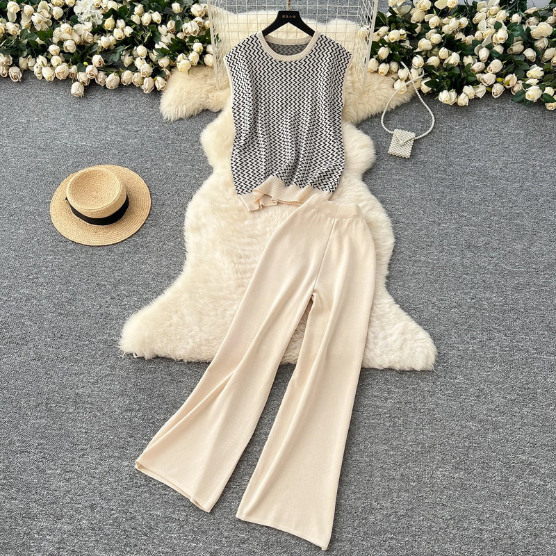 Boho Tassel Halter Knit Set | MzStar Fashion | view 3
