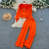 V-Neck Knit Three-Piece Set | MzStar Fashion | view 2