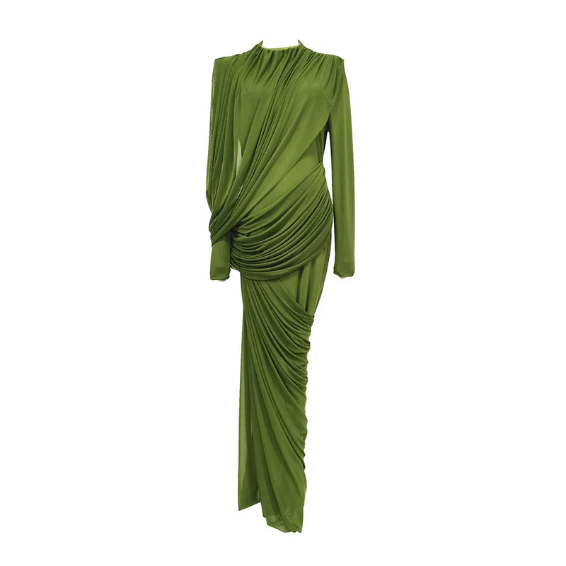 Modest Ruffle Knit Maxi Dress | MzStar Fashion | view 7