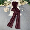 Blazer Vest & Wide-Leg Pants Set | MzStar Fashion
