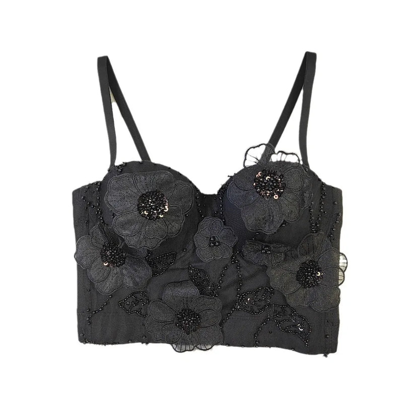 Lace Flower Bandeau Top | MzStar Fashion | view 6