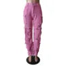 High-Waist Baggy Cargo Jeans | MzStar Fashion | view 8