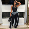 Striped Patchwork Straight Pants | MzStar Fashion | view 7
