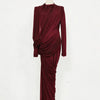 Modest Ruffle Knit Maxi Dress | MzStar Fashion | view 2