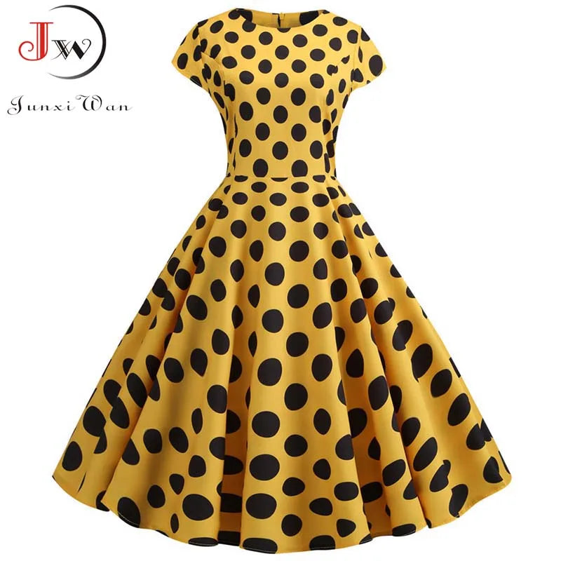 Polka Dot Swing Midi Dress | MzStar Fashion | view 5