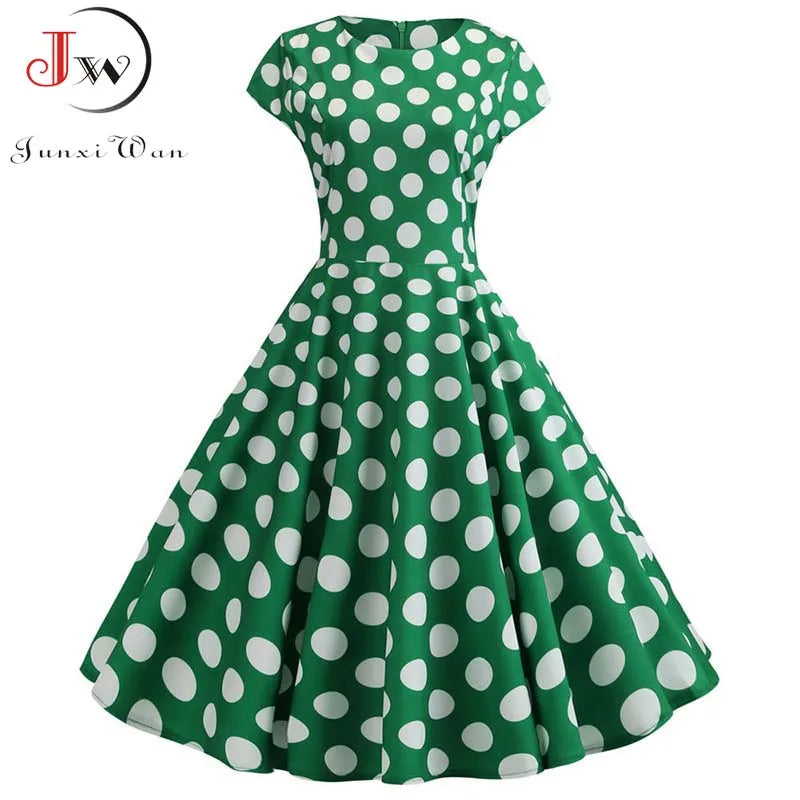 Polka Dot Swing Midi Dress | MzStar Fashion | view 3