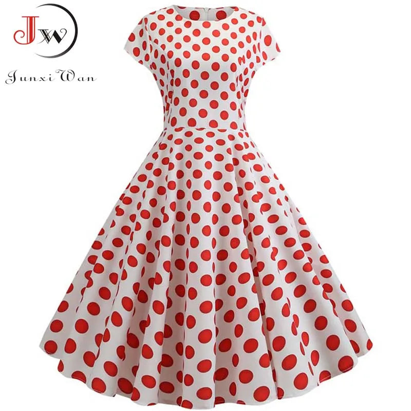 Polka Dot Swing Midi Dress | MzStar Fashion | view 2
