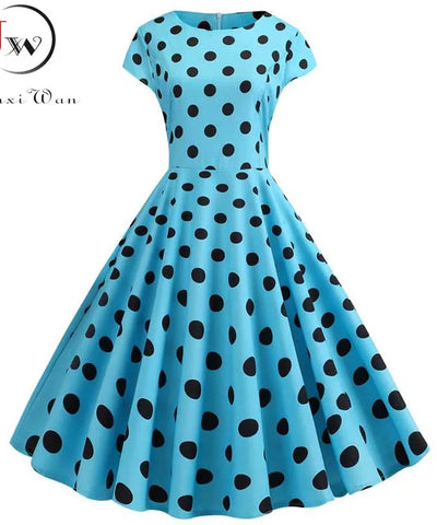 Polka Dot Swing Midi Dress | MzStar Fashion