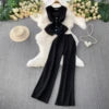 Vest & Wide-Leg Pants Set | MzStar Fashion | view 7