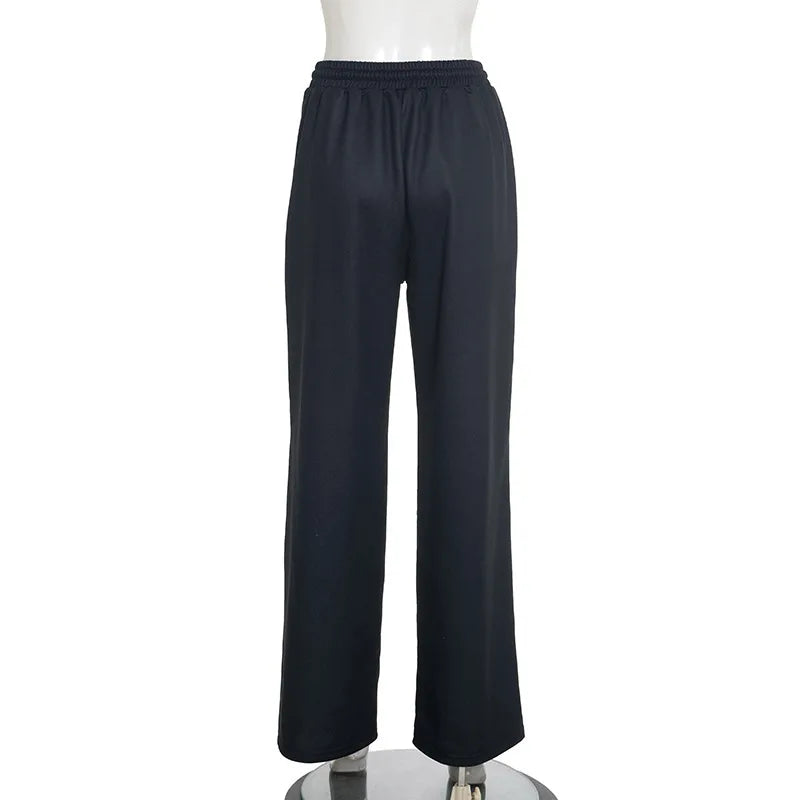 Color-Block Patchwork Loose Pants | MzStar Fashion | view 3