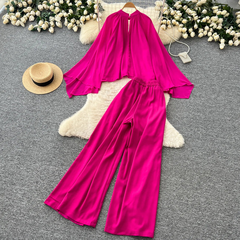 Lantern Sleeve Two-Piece Set | MzStar Fashion | view 4